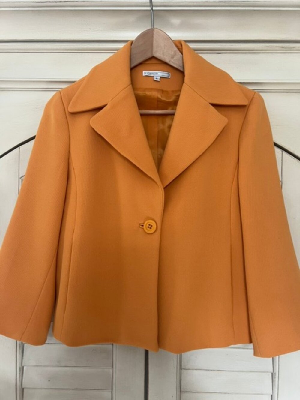 VTG Parameter Classic Yellow Cropped Virgin Wool Jacket Blazer -  Size 6